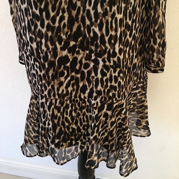 Banana Republic Animal Print Long Sleeve Dress 14 - Picture 3 of 8